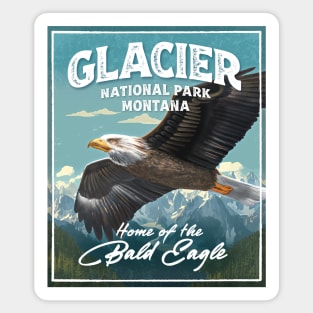 Glacier National Park, Bald Eagle Sticker